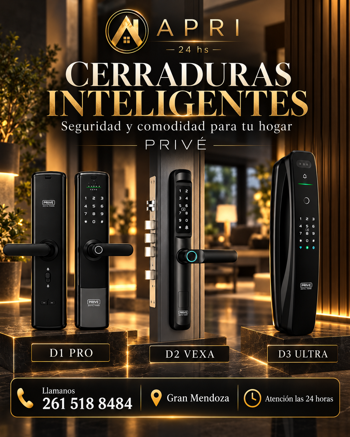 Material promocional APRI: Privé: cerraduras inteligentes