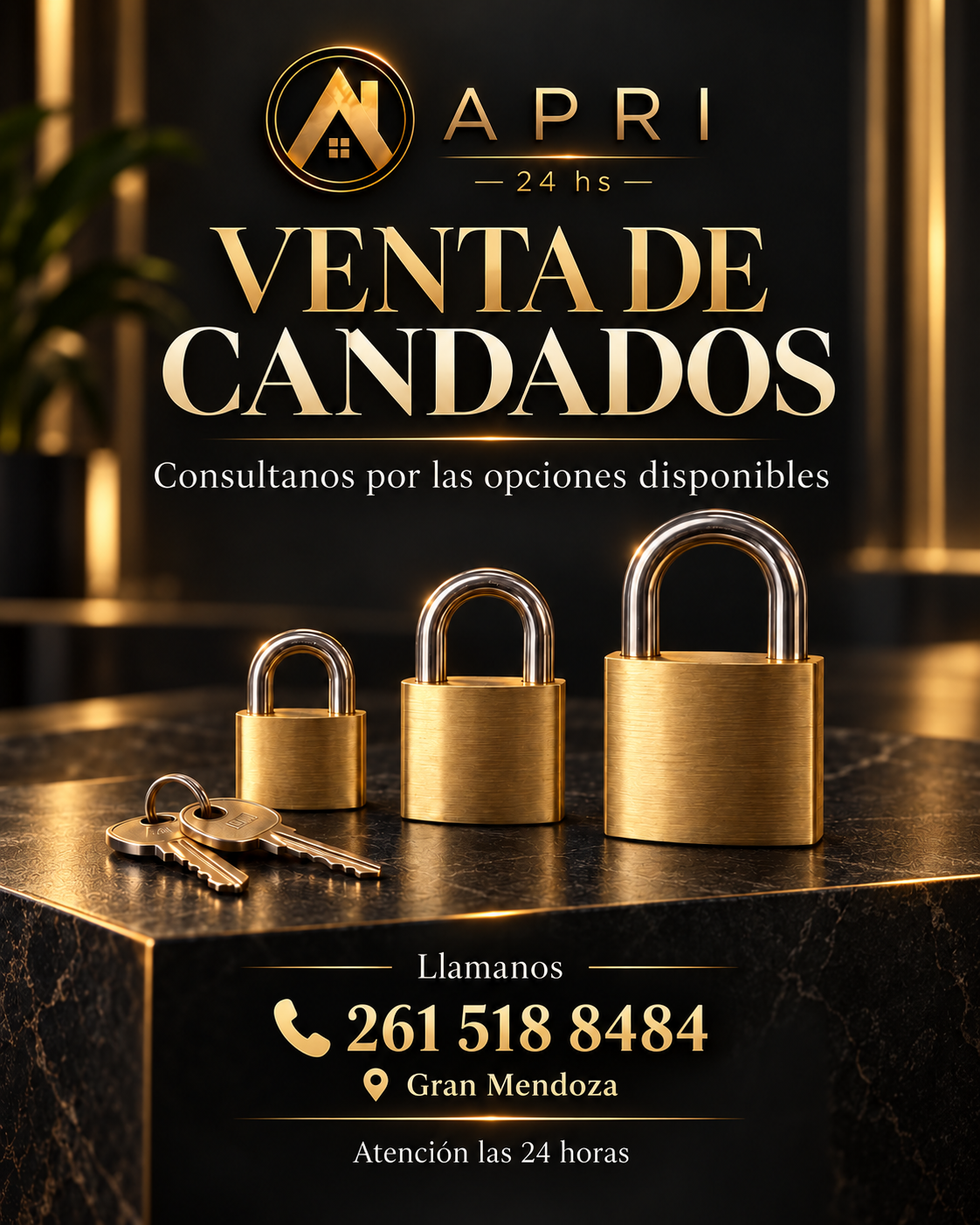 Material promocional APRI: Candados